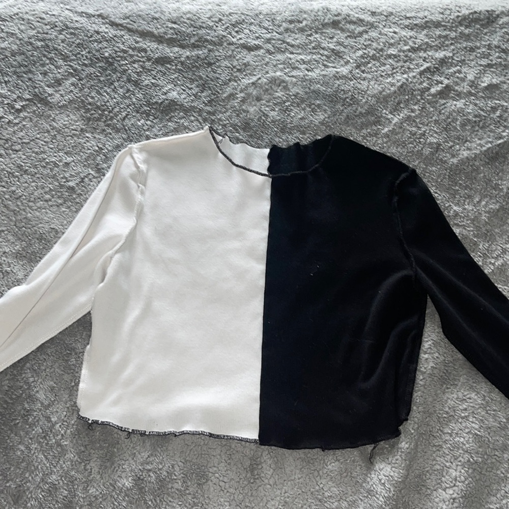 SHEIN half and half shirt